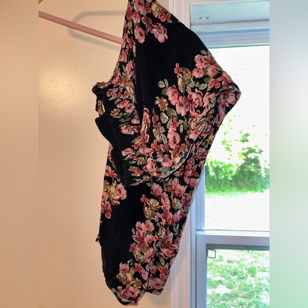 Plus size floral pants